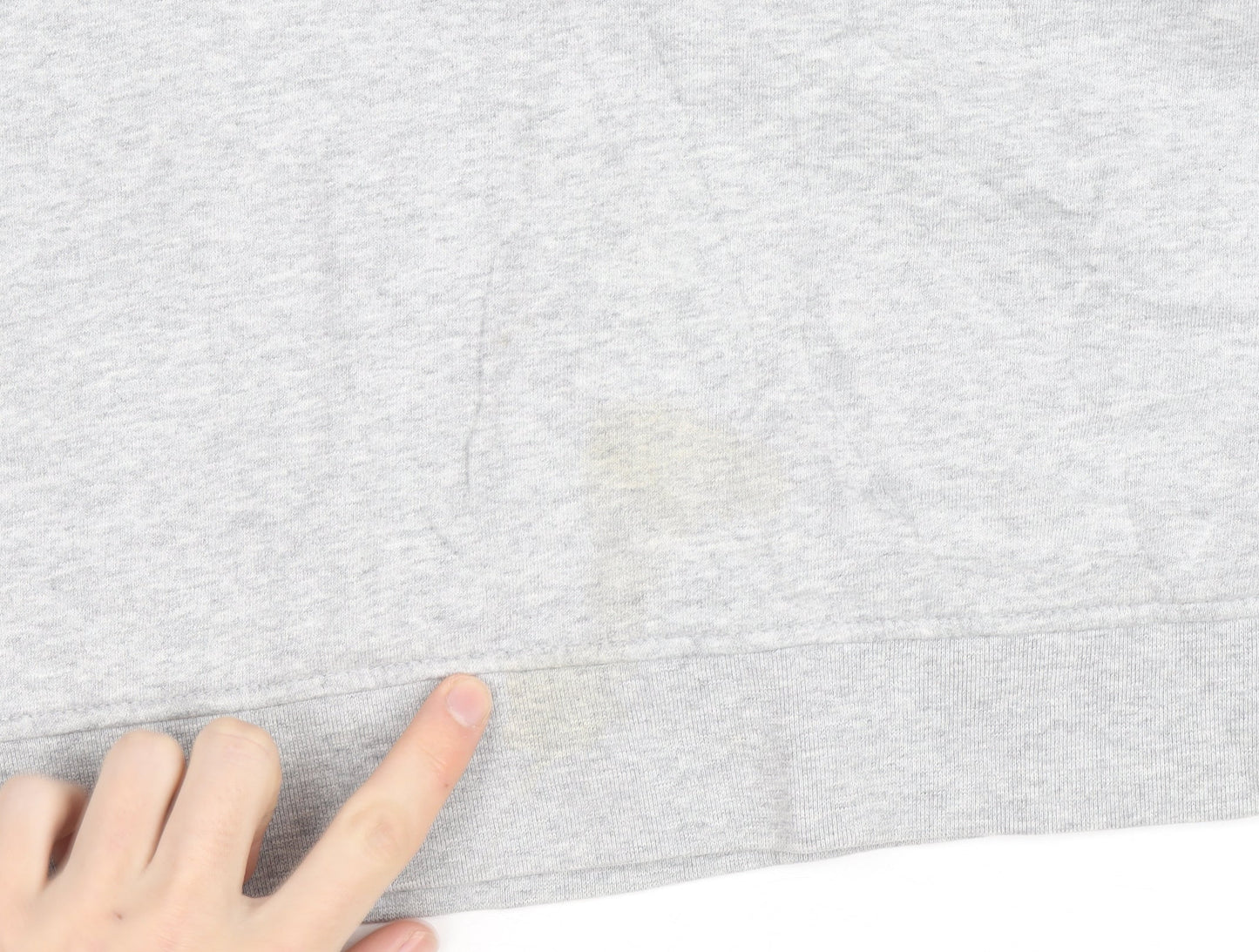 Lacoste Men's Grey Crew Neck Cotton Blend Pullover Sweatshirt L
