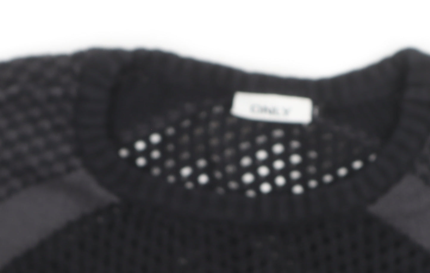 ONLY Unisex Black Aztec Knit Pullover Jumper Size M
