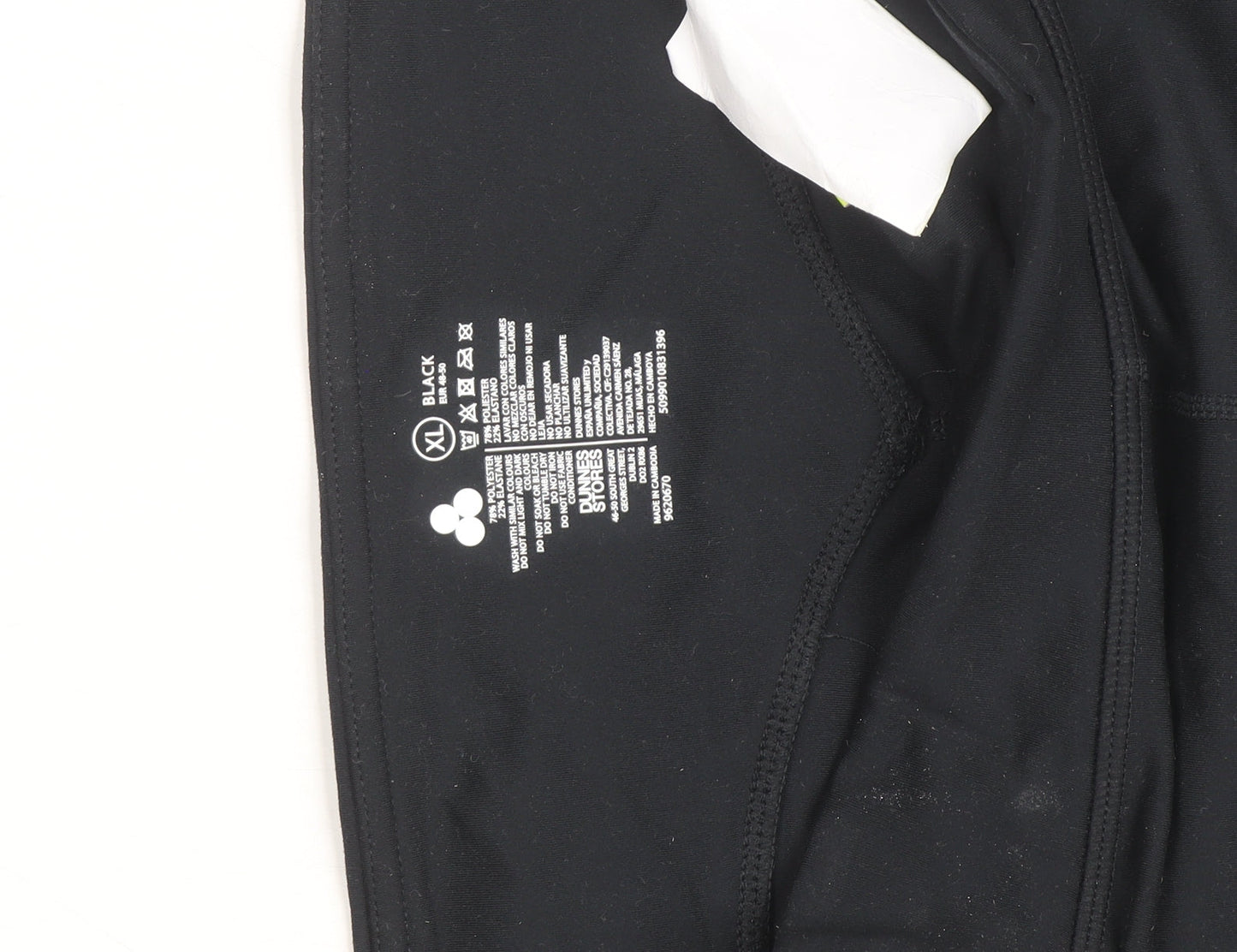 Crane Womens Black Capri Leggings XL Slim Fit Activewear