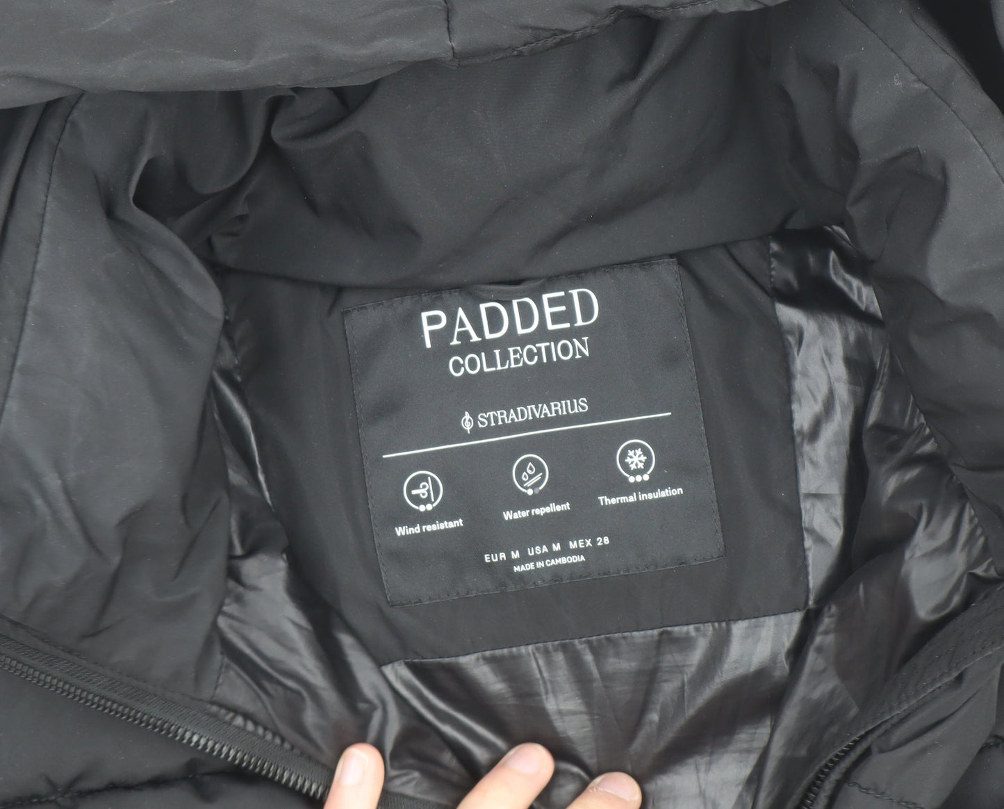 Stradivarius Women Black Size 12 Puffer Jacket Hooded Short