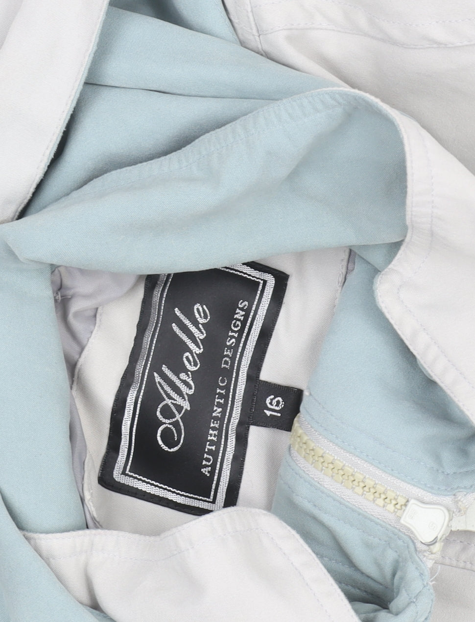 Aberille Unisex White Hooded Rain Coat Size 16 Mid-Length Cotton Blend