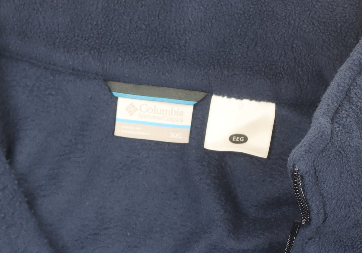 Columbia Men's Blue 2XL Fleece Full Zip Basic Jacket