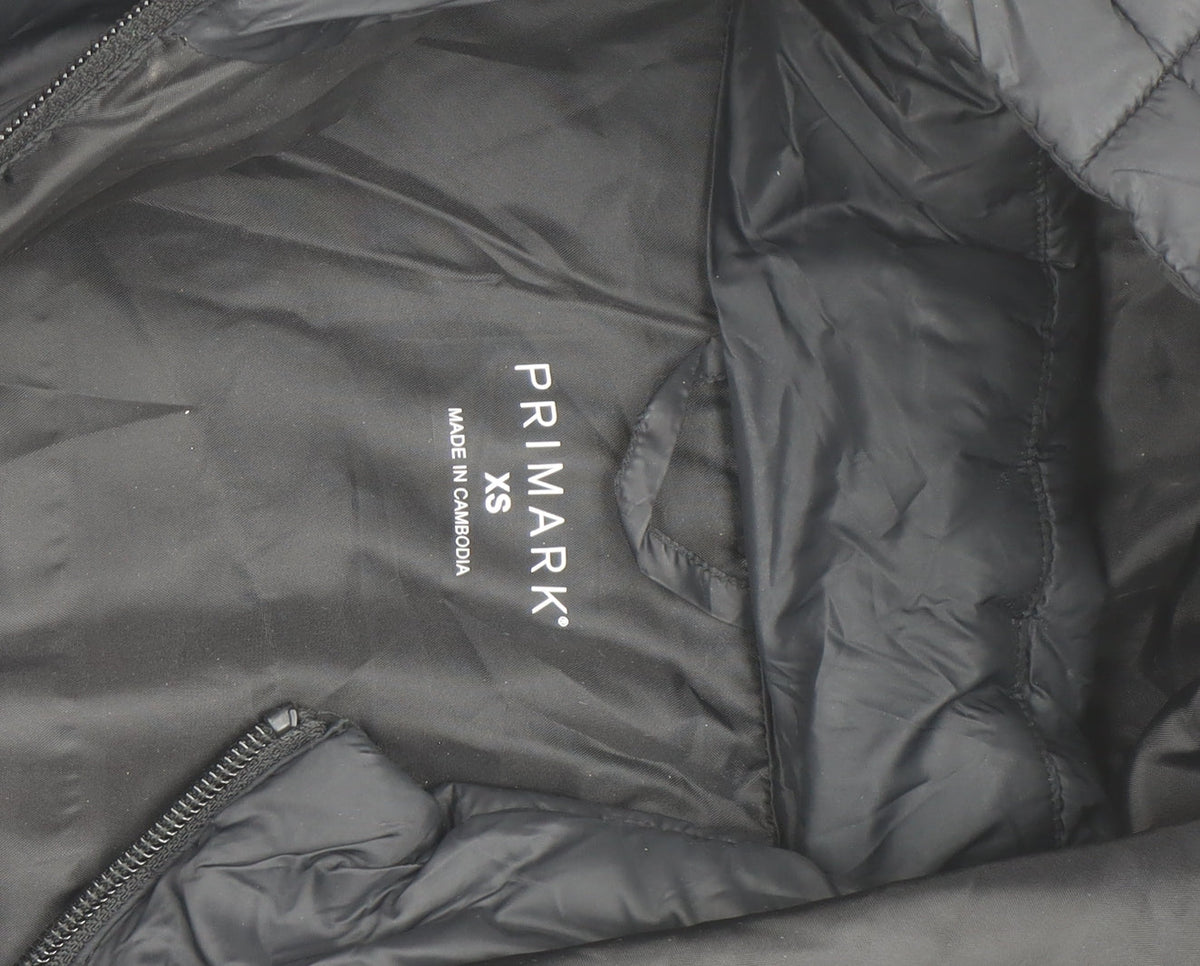 Primark Women’s Black XS Long Hooded Puffer Coat