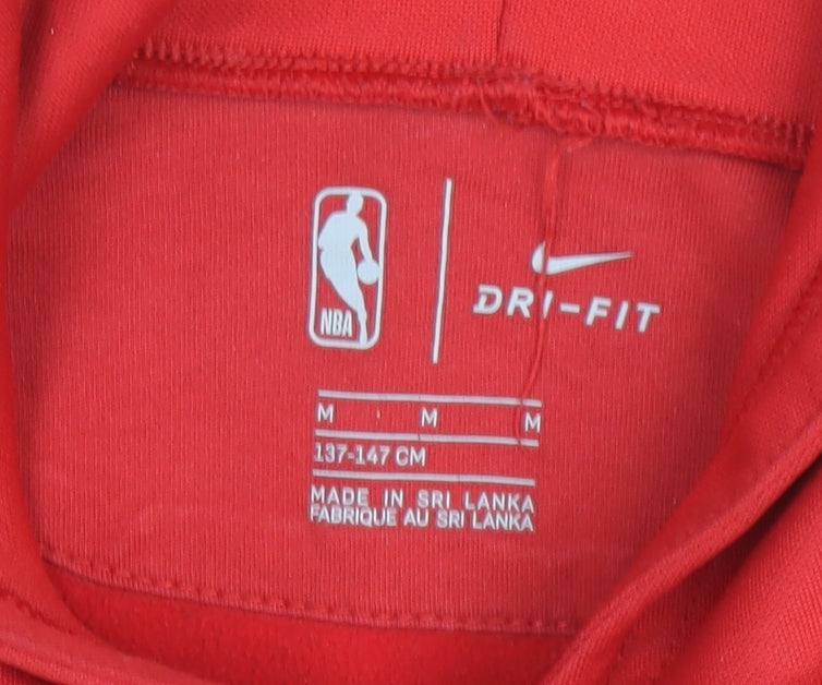 Nike NBA Raptors Boys Red Dri-FIT Pullover Hoodie Size M 137-147cm
