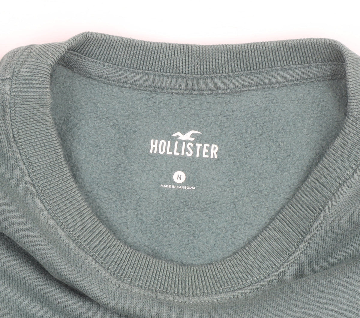 Hollister Womens Green Pullover Sweatshirt Medium Crew Neck Casual