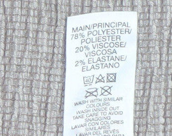 Dunnes Women’s Beige Long Sleeve Basic Stretch Top Size 12
