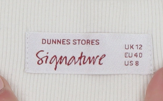 Dunnes Stores Women White Linen Chino Shorts Size 12