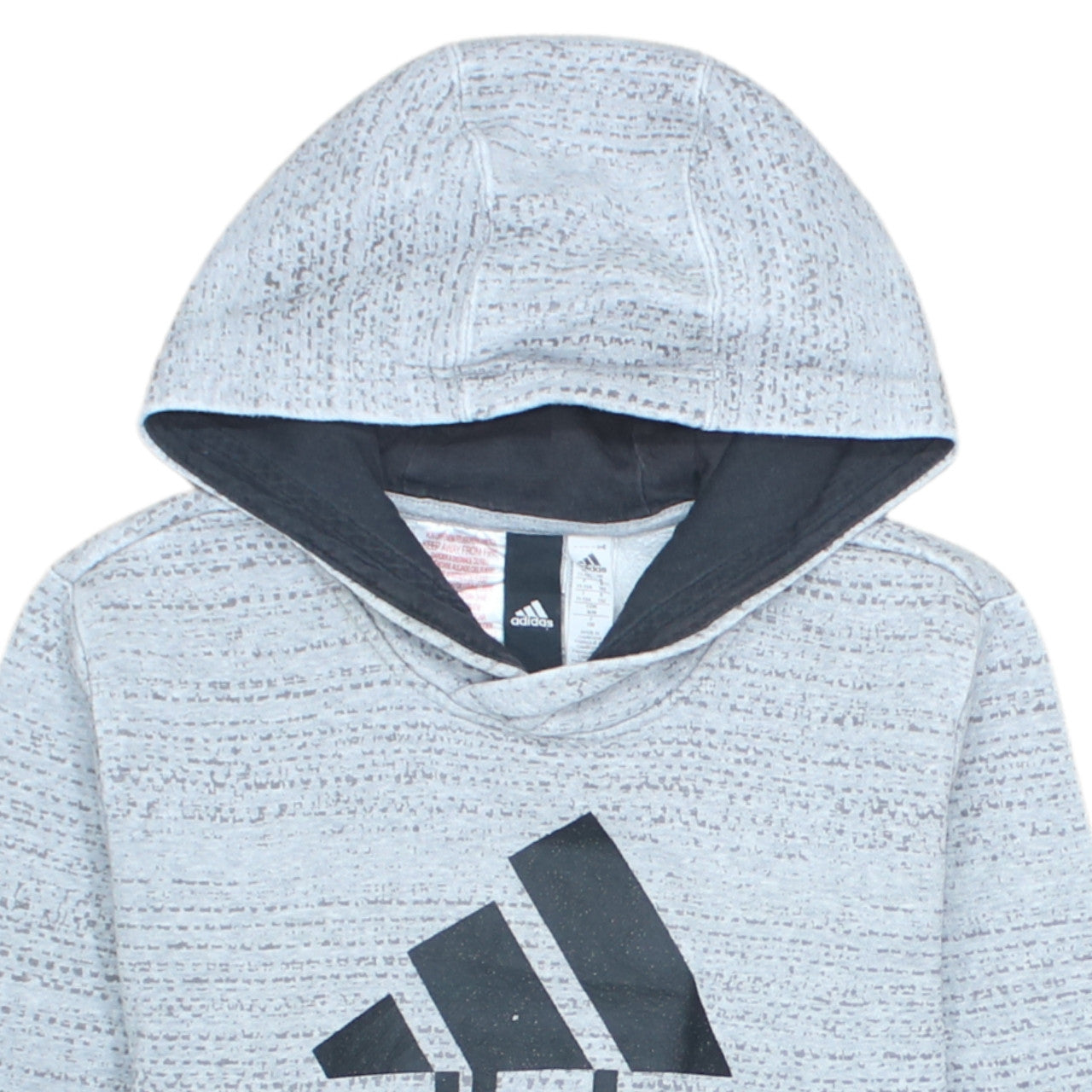 Adidas Boys Grey Hoodie 11-12 Years Pullover Fleece Athletic Logo