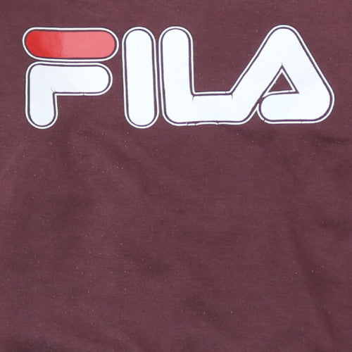 Fila Men's Brown Logo Crew Neck Sweatshirt Size S