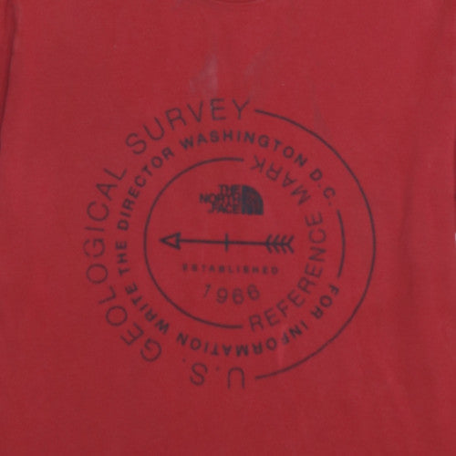 The North Face Men's Red Graphic Outdoor Crew Neck T-Shirt Size S