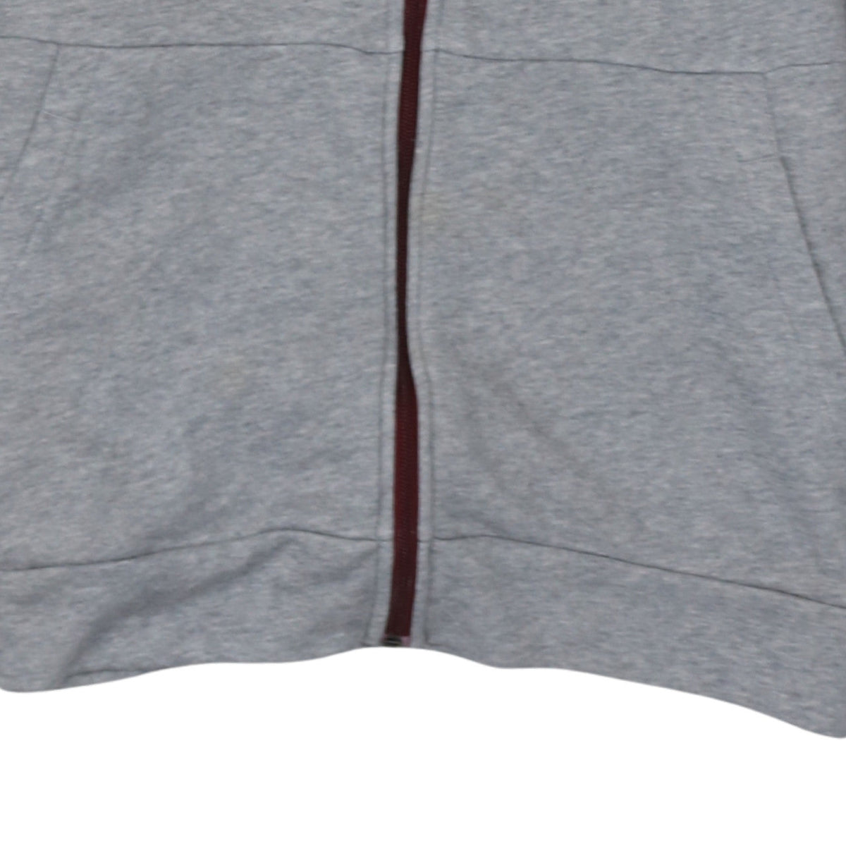 Adidas Men's Grey Full Zip Hoodie L Sports Logo Sweatshirt