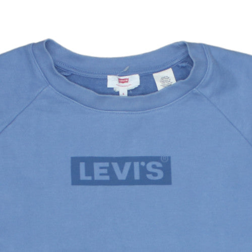 Levi's Women's Blue Small Crew Neck Pullover Sweatshirt