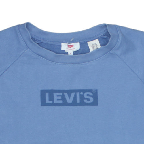 Levi's Women's Blue Small Crew Neck Pullover Sweatshirt
