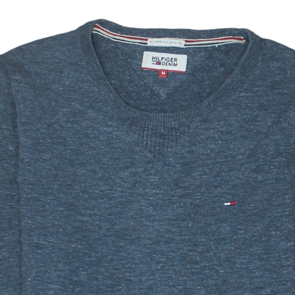 Hilfiger Denim Men's Blue Knit Crew Neck Pullover Sweatshirt M