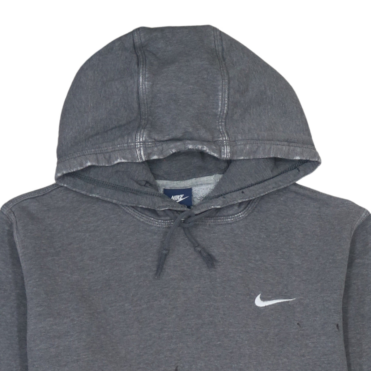 Nike Men's Grey Pullover Hoodie Large Logo Fleece Sweatshirt