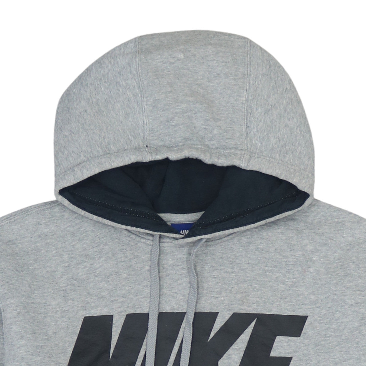 Nike Men's Grey Pullover Hoodie L Sports Logo Fleece