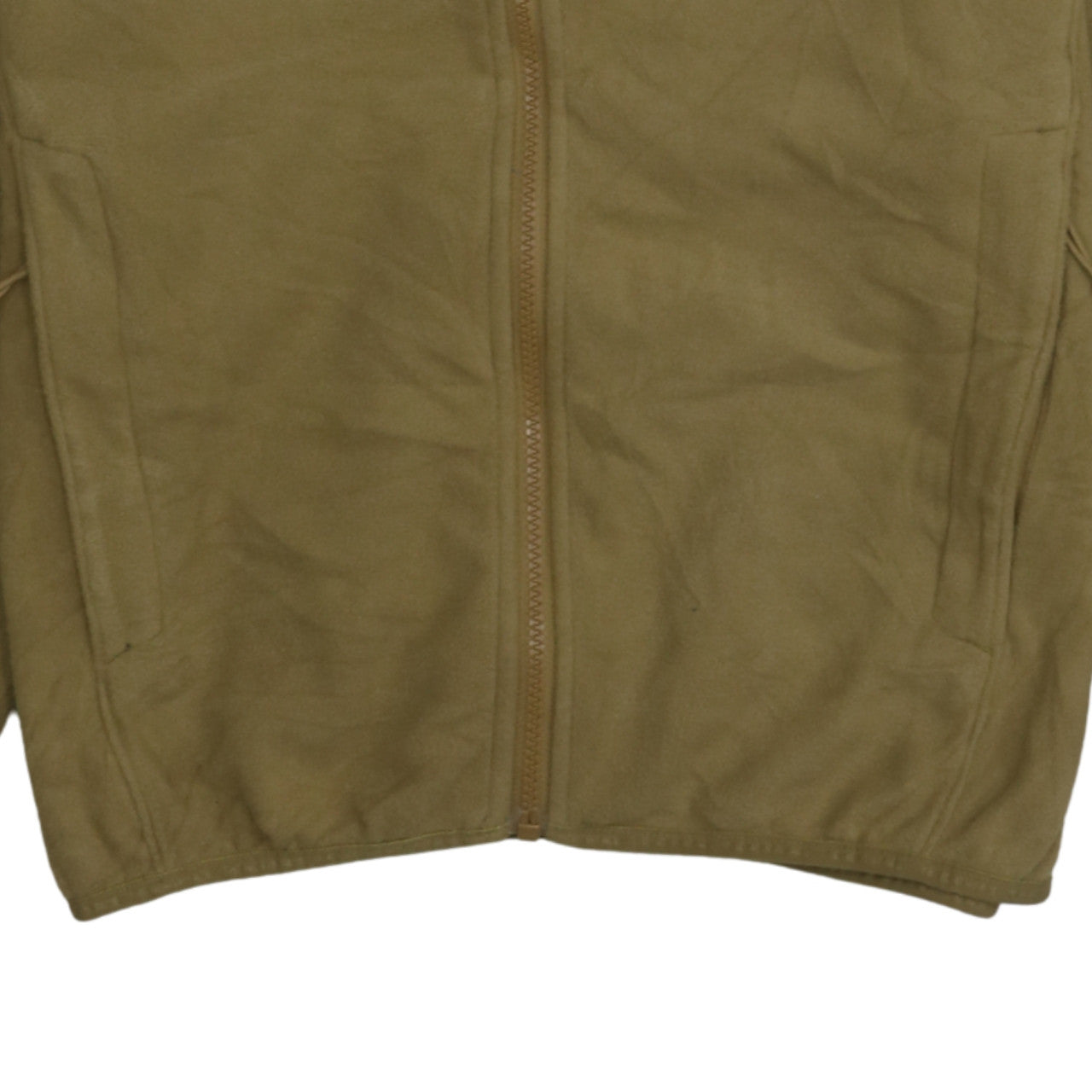 The North Face Men's Beige Fleece Full Zip Windbreaker Jacket M