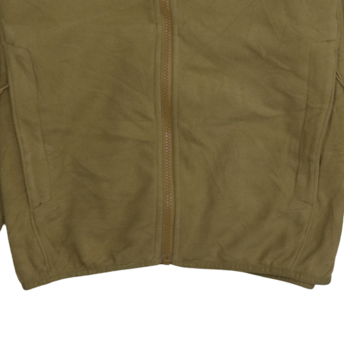 The North Face Men's Beige Fleece Full Zip Windbreaker Jacket M