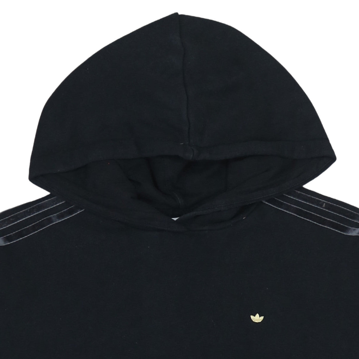 Adidas Women Black Pullover Hoodie Size 10 Cotton Blend Lined