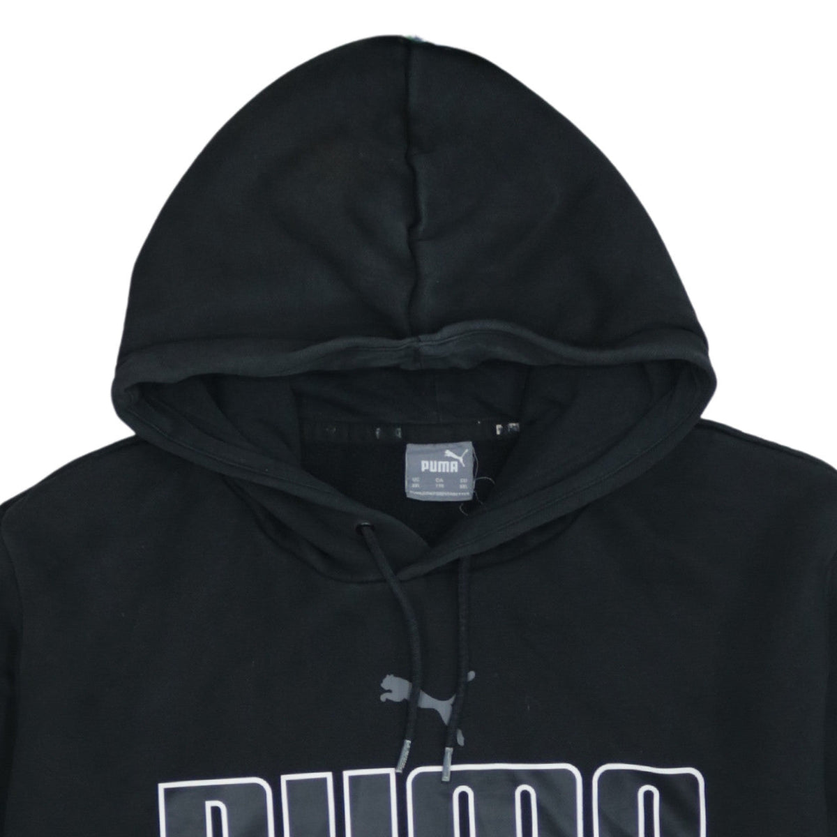 Puma Men’s Black 2XL Pullover Hoodie with Logo Print