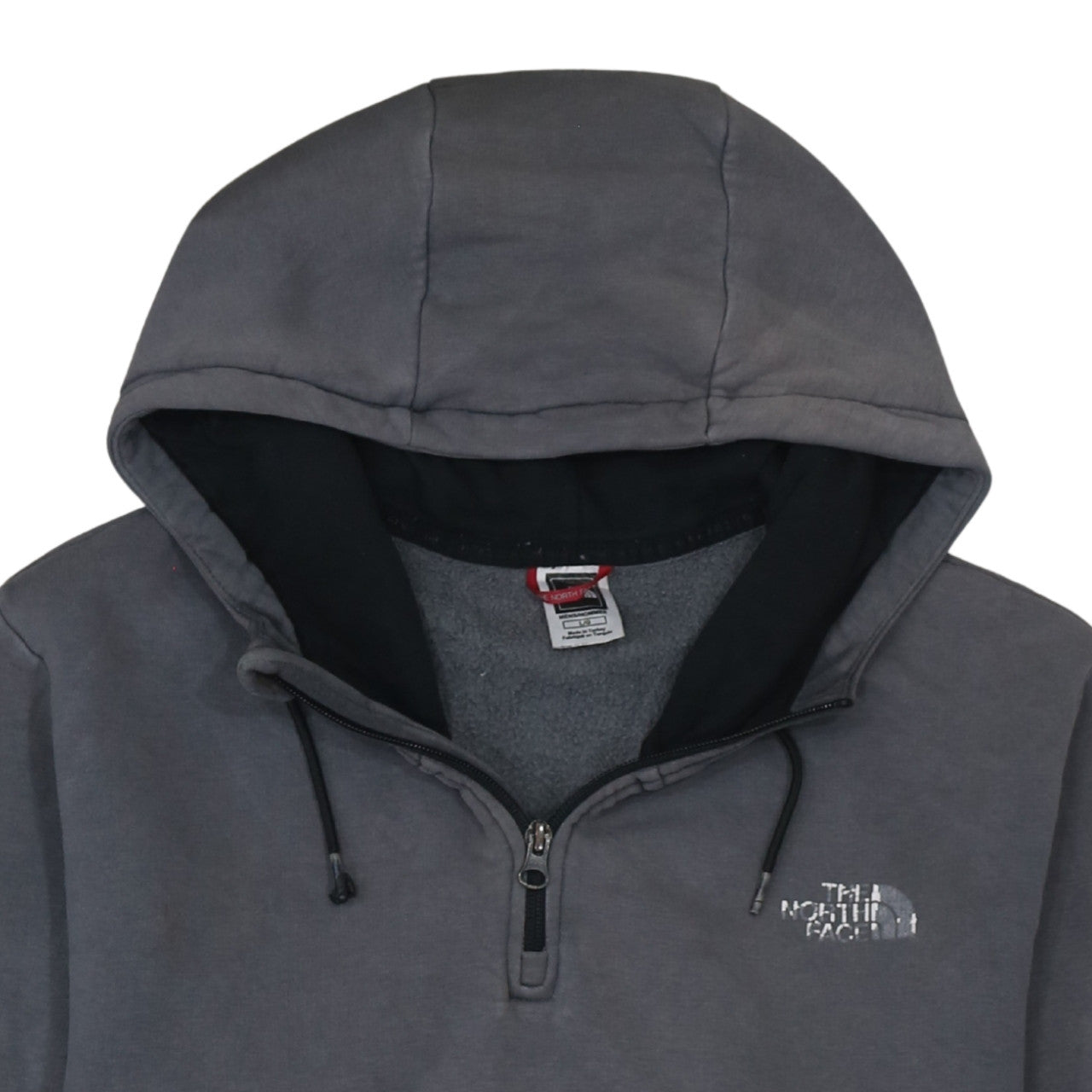 The North Face Men's Grey Regular Fit 1/2 Zip Hoodie Size L