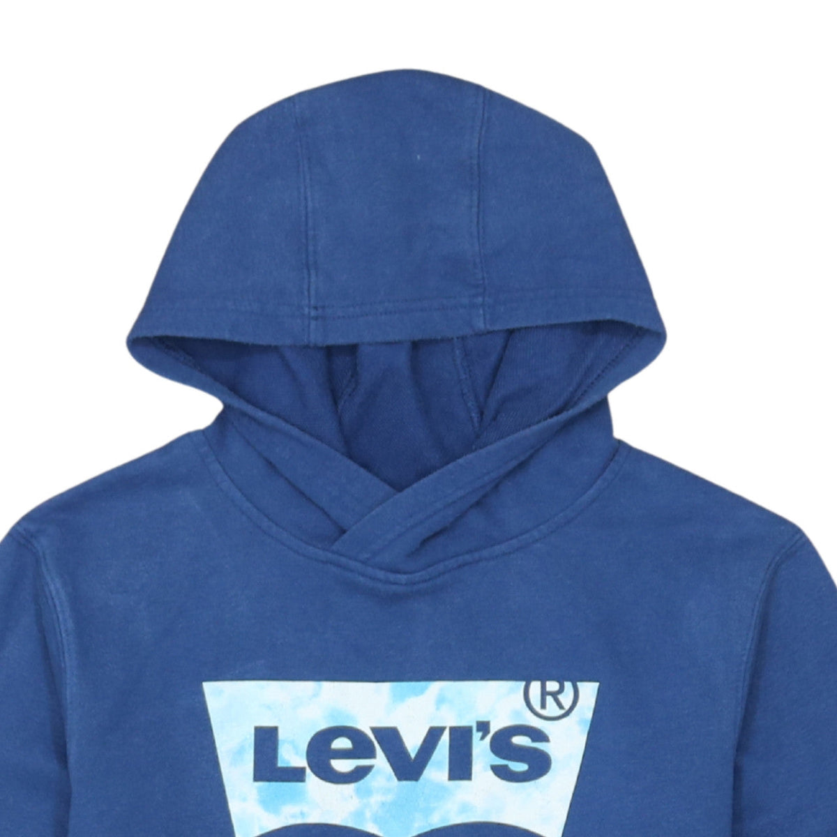 Levi's Boys Blue Pullover Hoodie 16 Years Logo Graphic Cotton Sweatshirt
