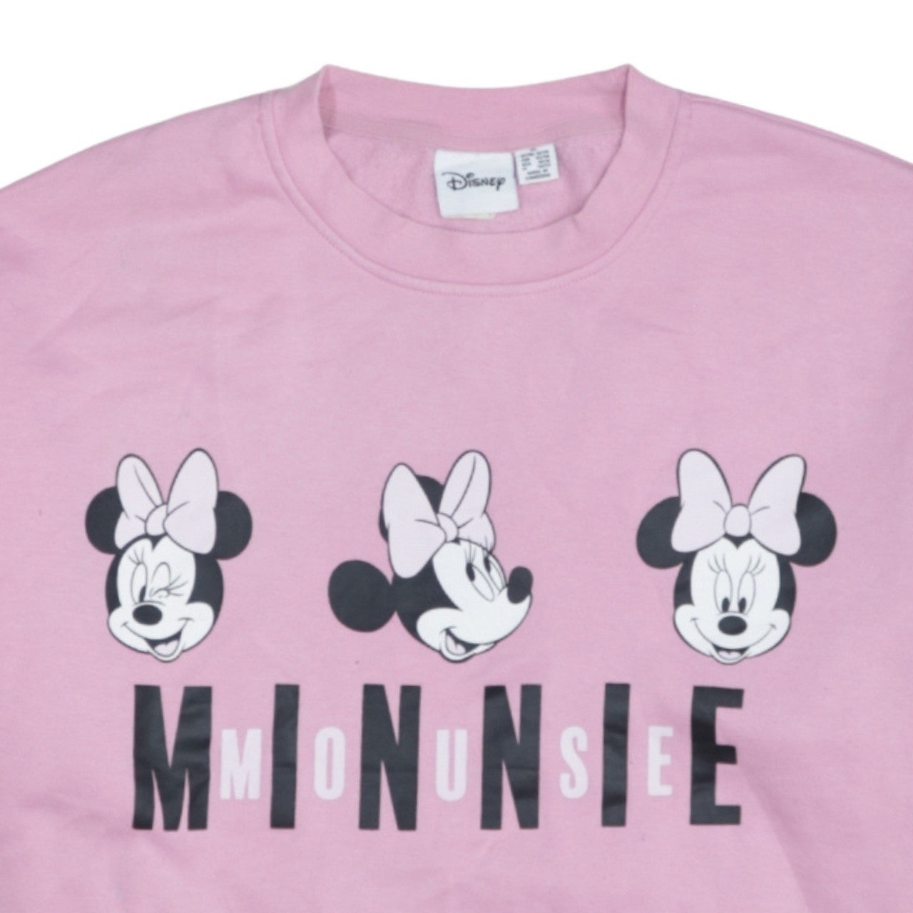Disney Women Pink Minnie Mouse Graphic Pullover Sweatshirt XL