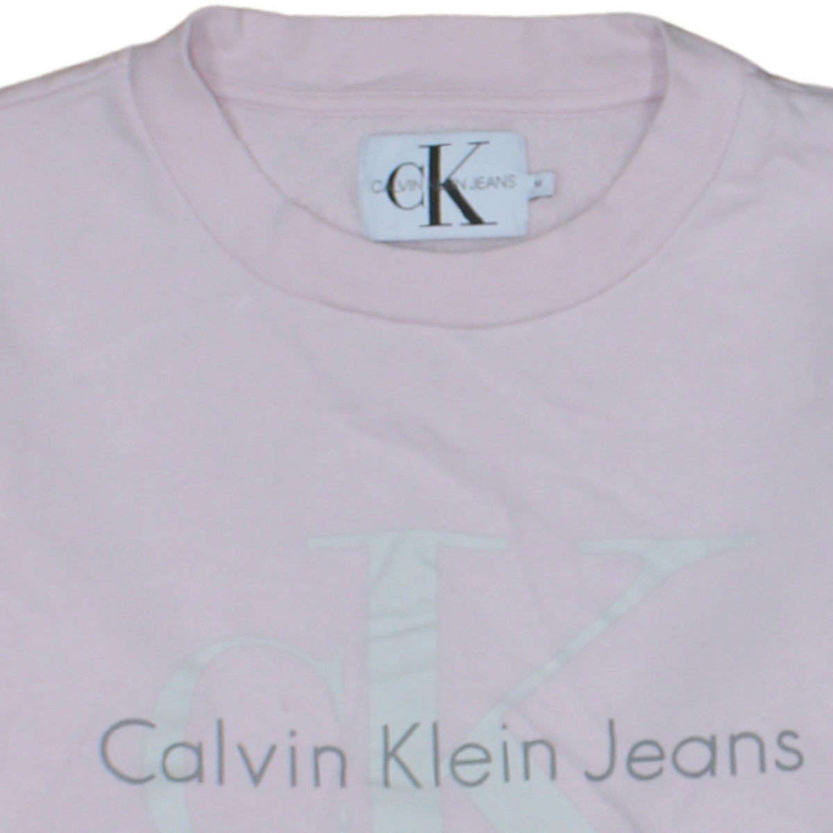 Calvin Klein Jeans Women’s Pink Logo Pullover Sweatshirt M