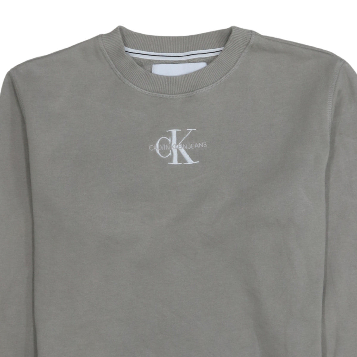 Calvin Klein Jeans Men's Grey Crew Neck Pullover Sweatshirt M