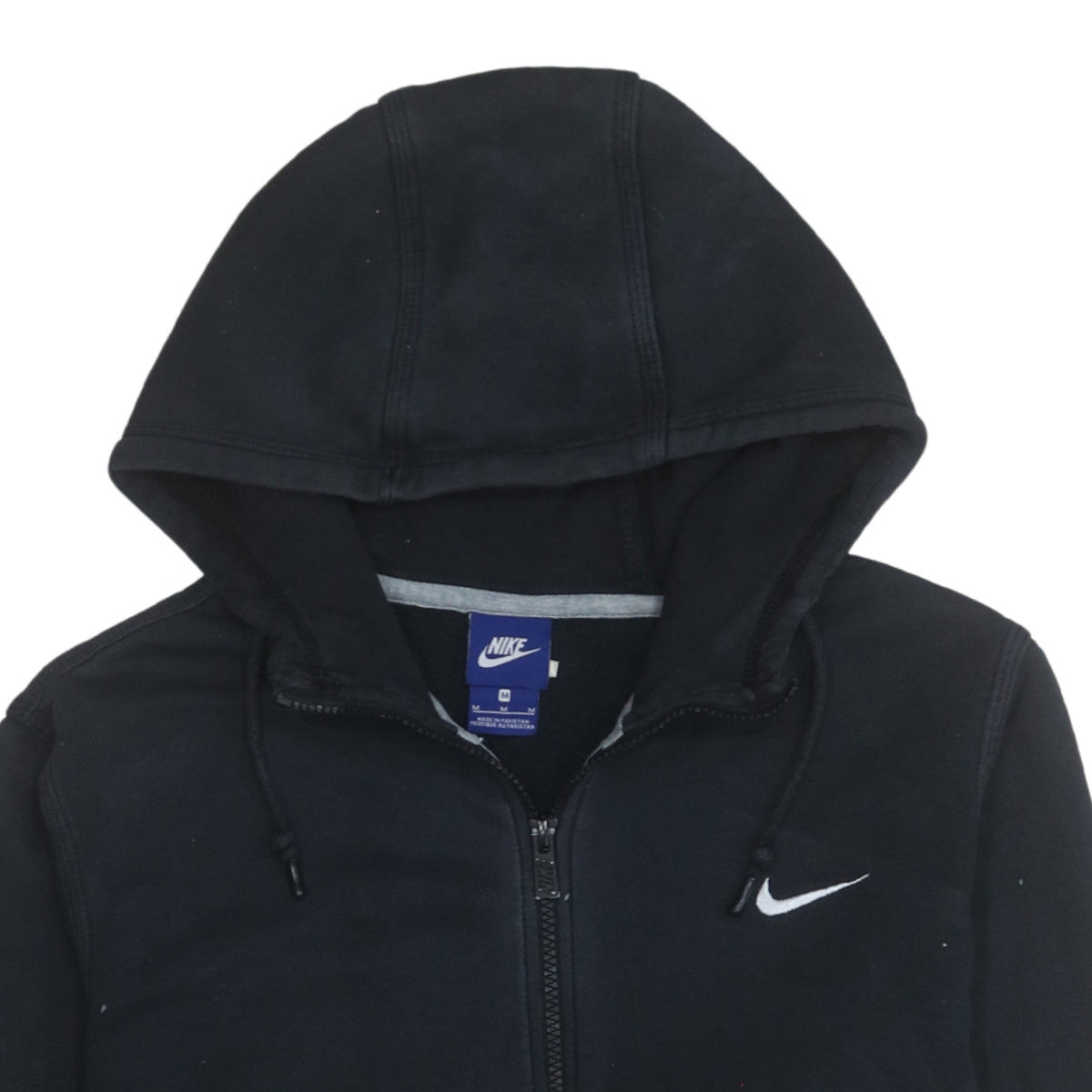 Nike Men's Black Full Zip Hoodie Size M Fleece Sweatshirt