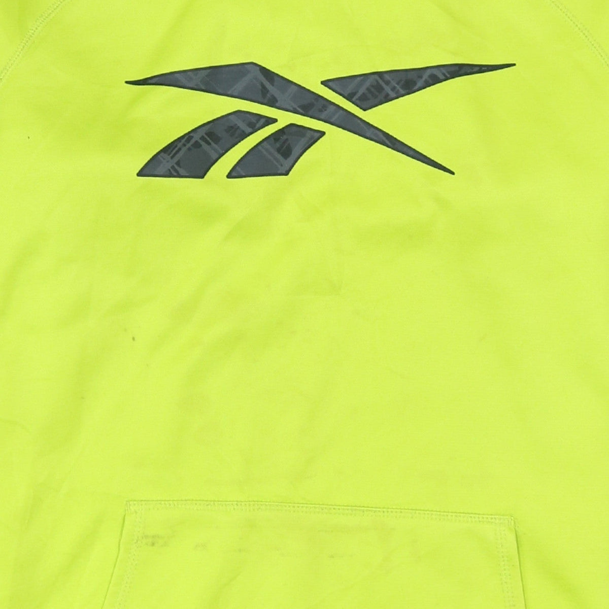Reebok Men's Yellow Pullover Hoodie L Lightweight Sportswear
