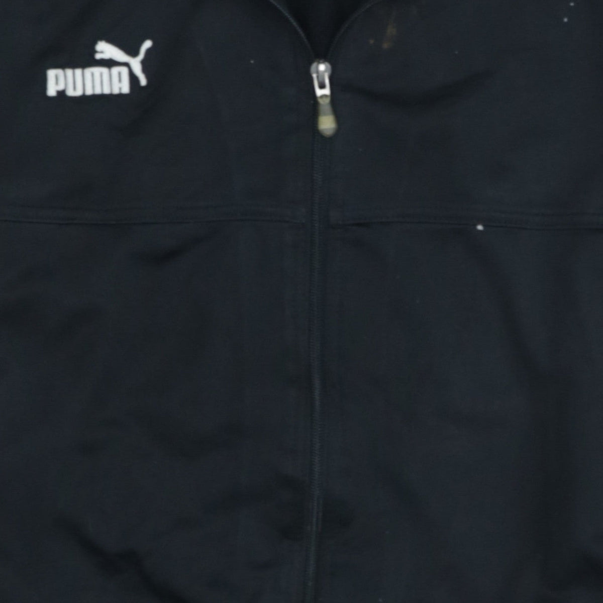 Puma Men's Black 2XL Track Jacket with Zip and Grey Collar