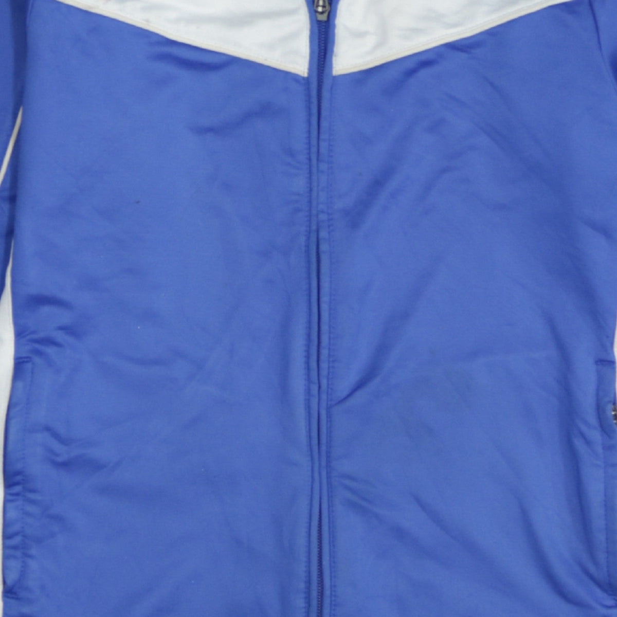 Nike Women's Blue Track Jacket Size 10 Dri-Fit Full Zip Sportswear