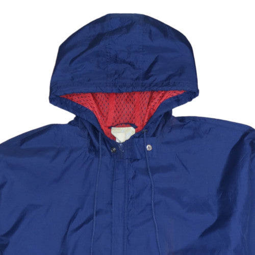 adidas Men's Blue XL Windbreaker Hooded Sports Jacket
