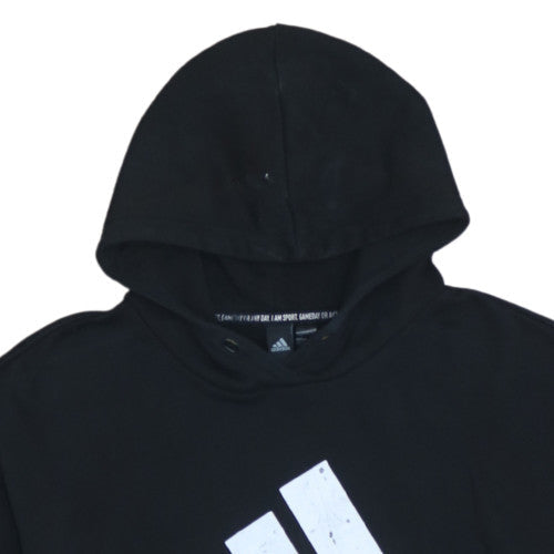 Adidas Women's Black Pullover Hoodie Size S Logo Front Casual Sportswear