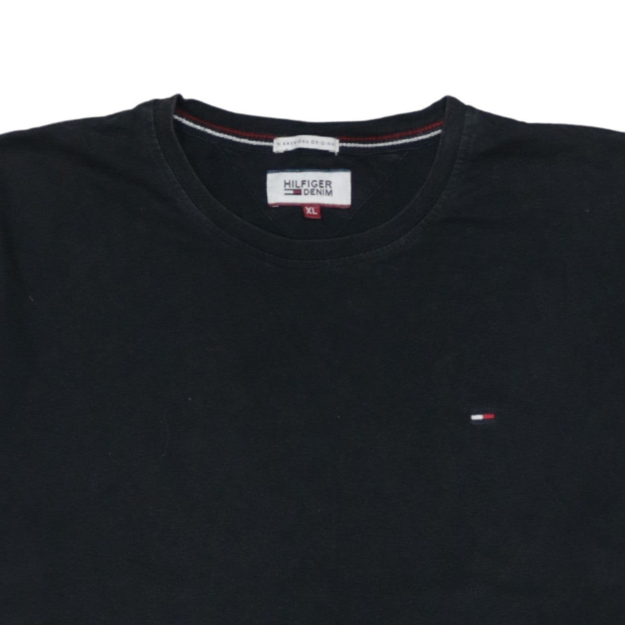 Tommy Hilfiger Denim Men's Black XL Cotton Crew Neck T-Shirt