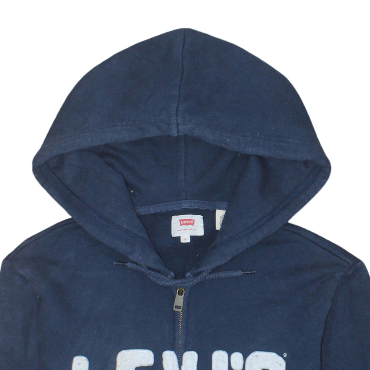 Levi's Men's Blue Full Zip Logo Hoodie Size S Fleece Sweatshirt