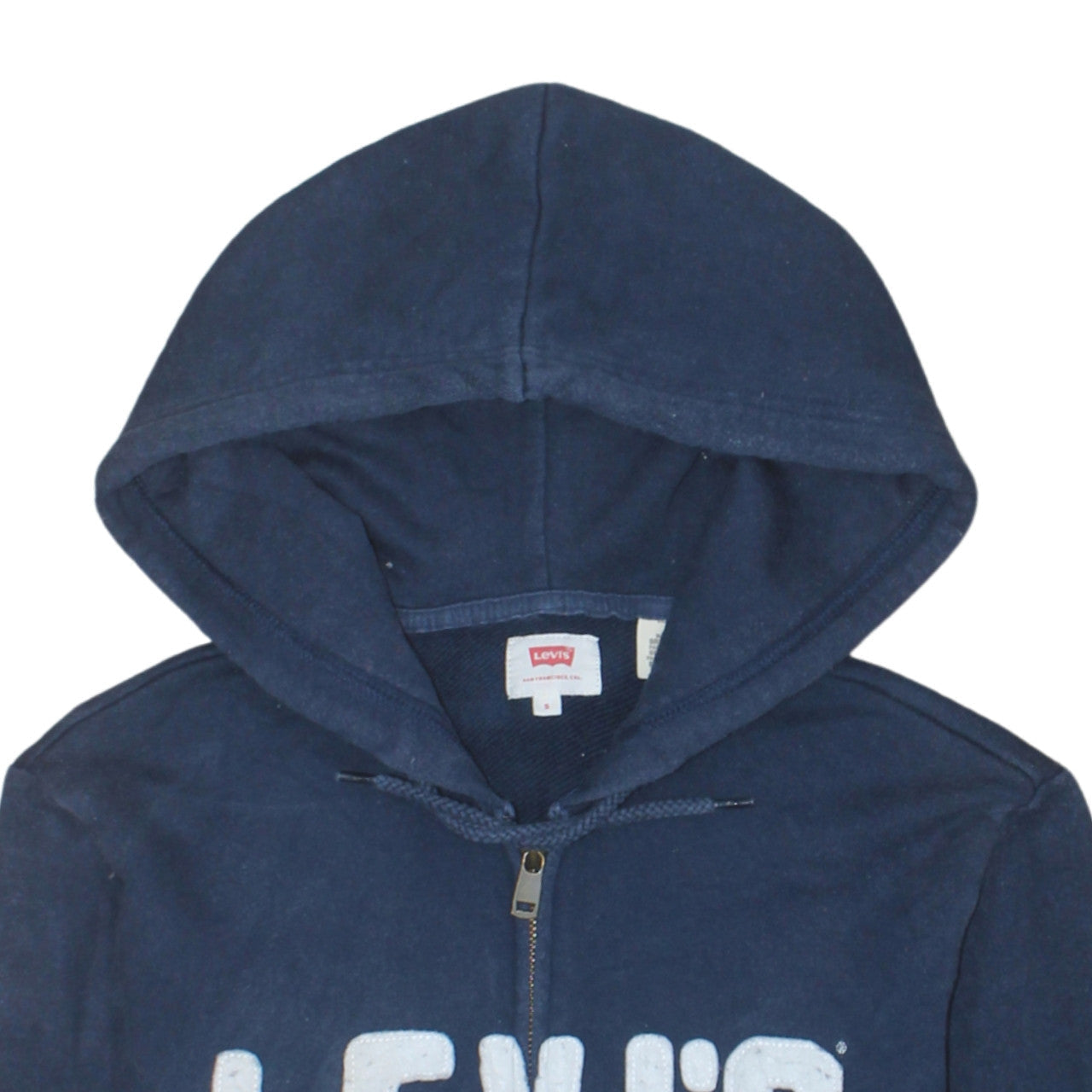 Levi's Men's Blue Full Zip Logo Hoodie Size S Fleece Sweatshirt