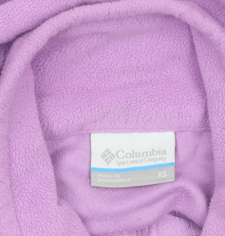 Columbia Women's Purple XS 1/2 Zip Fleece Pullover Sweatshirt