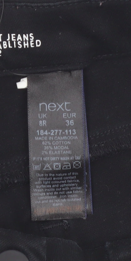 Next Women's Black Slim Jegging Jeans Size 8R Cotton Blend