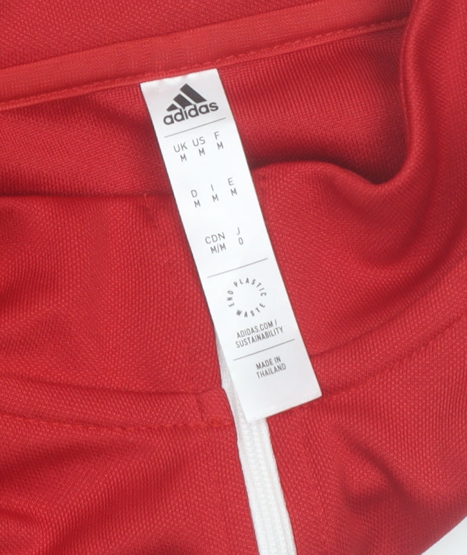 Adidas Men’s Red 1/4 Zip High Neck Sports Sweatshirt Size M