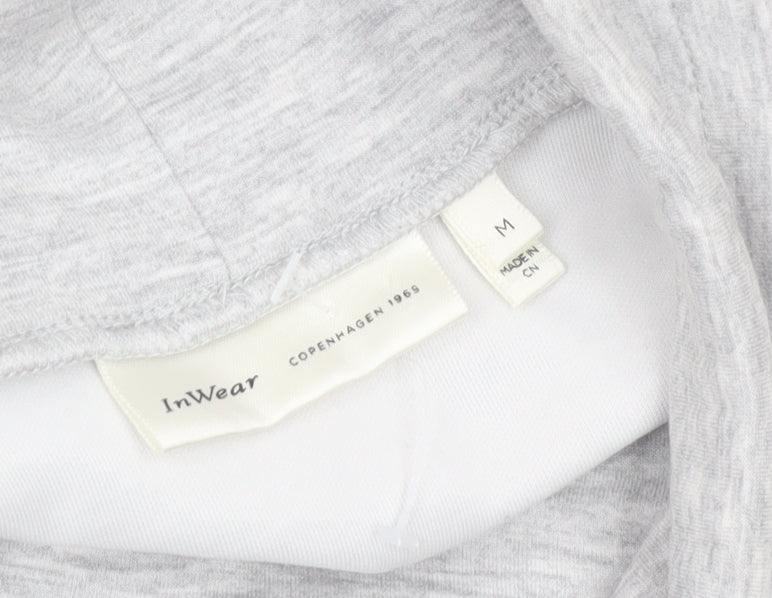 InWear Women Grey Long Sleeve Cowl Neck Pullover Sweatshirt M