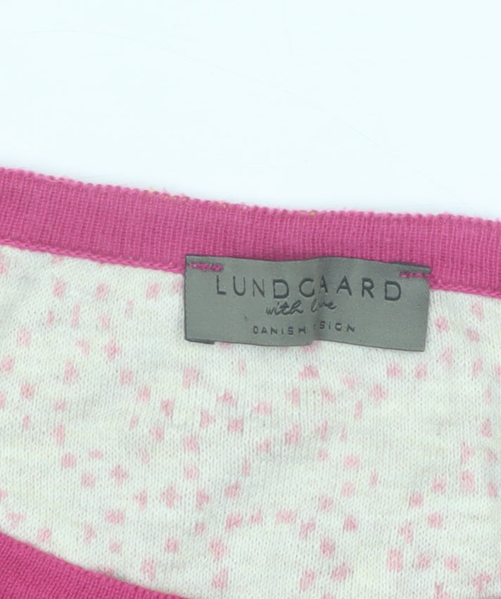 Lundgaard Women’s Multicoloured Striped Cotton Pullover Jumper L