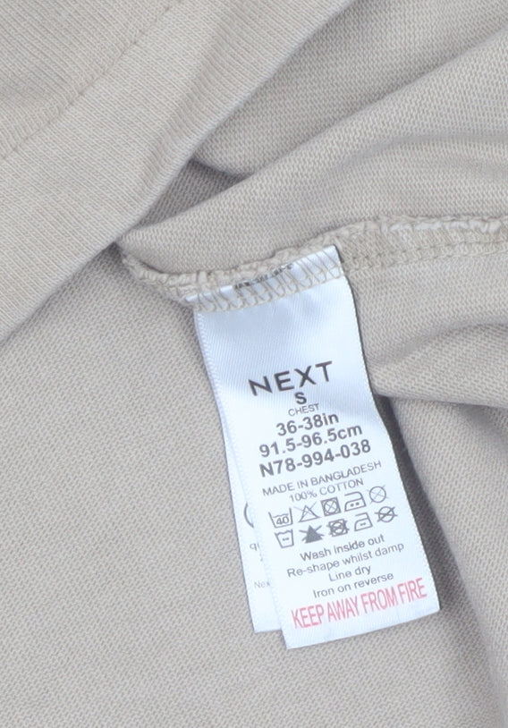 Next Men’s Beige Copenhagen Graphic Cotton T-Shirt Size S