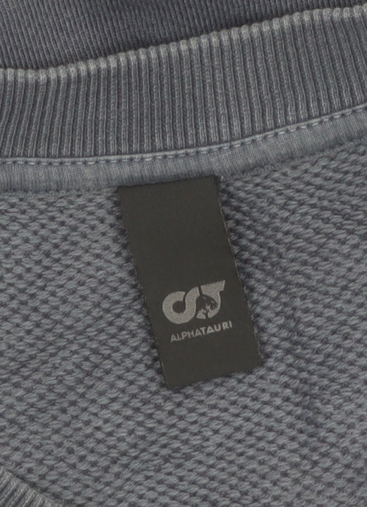 AlphaTauri Men's Blue XL Crew Neck Cotton Pullover Sweatshirt