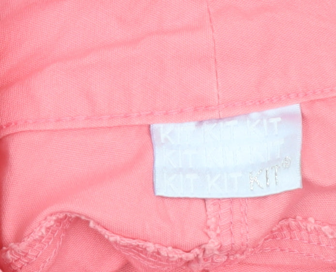 KIT Women's Pink Chino Shorts Size 8 Belted Summer Casual
