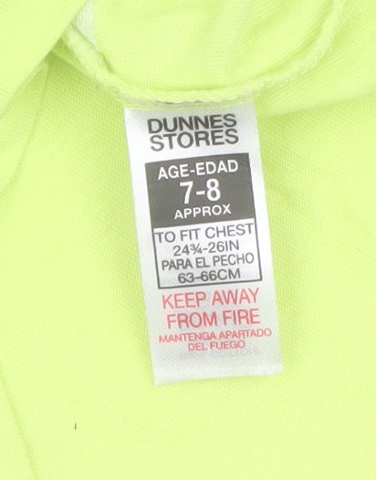 Dunnes Stores Boys Green St. Patrick's Day Dinosaur T-Shirt 7-8 Years