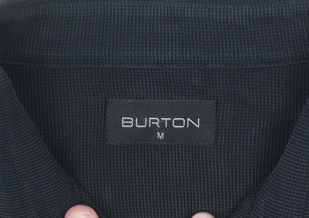 Burton Men's Black Modal Blend Short Sleeve Polo Shirt M