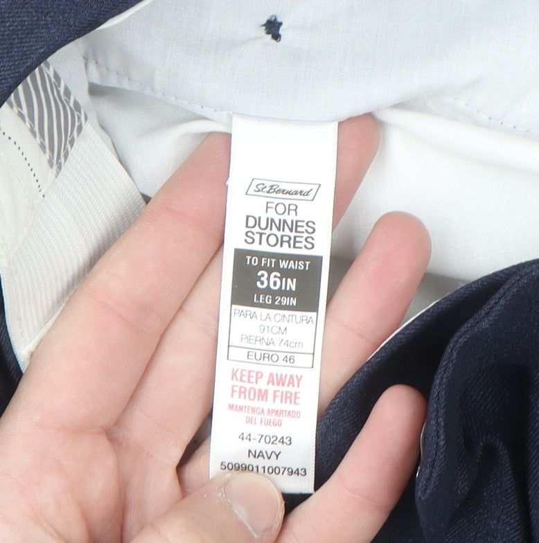St. Bernard for Dunnes Stores Men's Blue 36W 29L Dress Pants