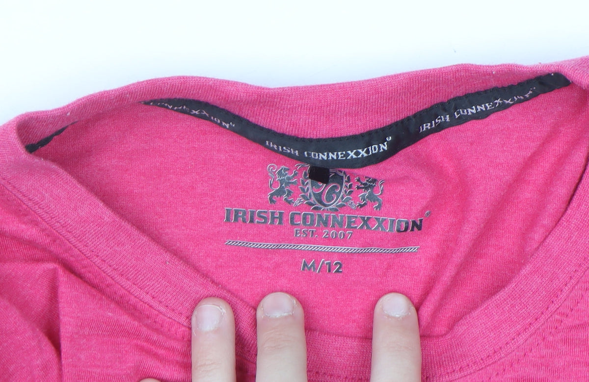 Irish Connexxion Women’s Pink Dublin Cotton T-Shirt Size 12